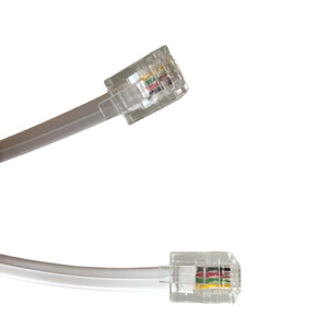 Kabel telefoniczny RJ11 wtyk z obu stron, 2 m, biały
